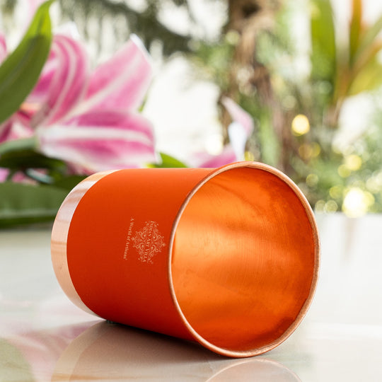 Pure copper glass for Ayurvedic water drinking routine
