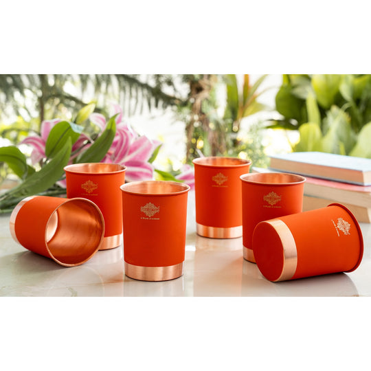 Premium Copper Glass in Ombre Silk Finish  - 275 ML