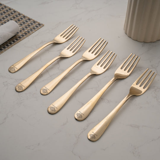 Brass Handmade Designer Fork, Flatware, Tableware, 7inches