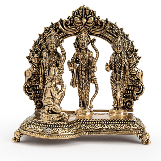 Pure Brass Ram Darbar Murti for Home Temple & Pooja Decor