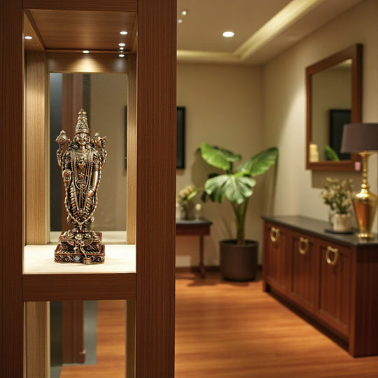 Brass Tirupati Balaji Murti Idol - Idol of Lord Venkateswara