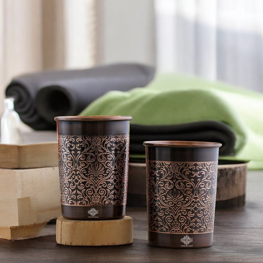 Pure copper glass for healthy hydration routine
