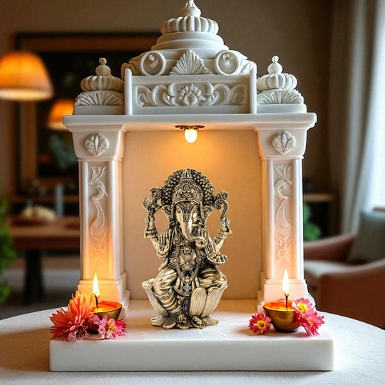 Pure Brass Ganesh ji Murti On Kamal