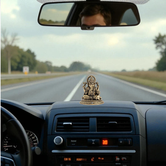 Pure Brass Ganesh Ji Idol for Home Pooja & Decor