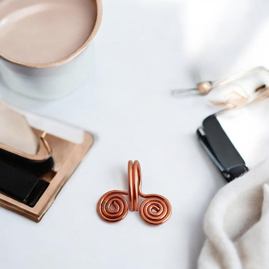 Pure Copper Spiral Ring Adjustable Unisex Fashion Ring