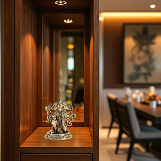 Pure Brass Panchmukhi Hanuman Ji Idol with Weapons – Spiritual Idol