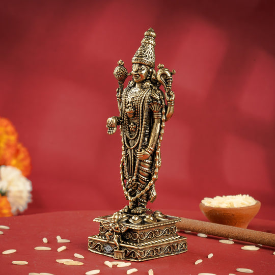 Brass Tirupati Balaji Murti Idol - Idol of Lord Venkateswara