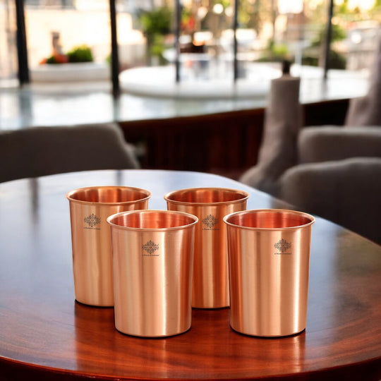 Pure Copper Glass With straight vertical sides- 275 ML