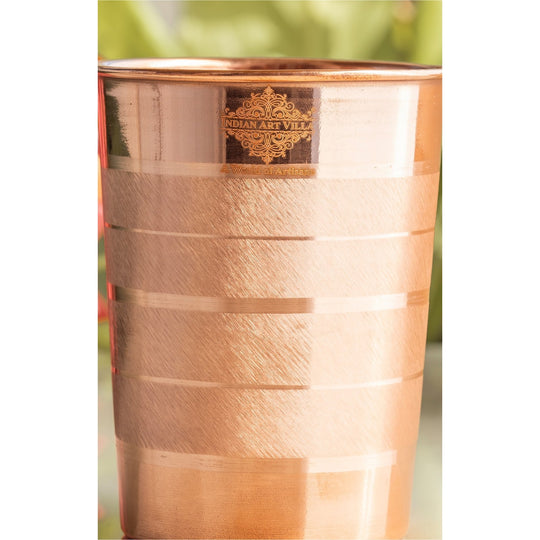 Pure Copper Diamond | Hammered | Shine Finish | Luxury Glasses-275 ML