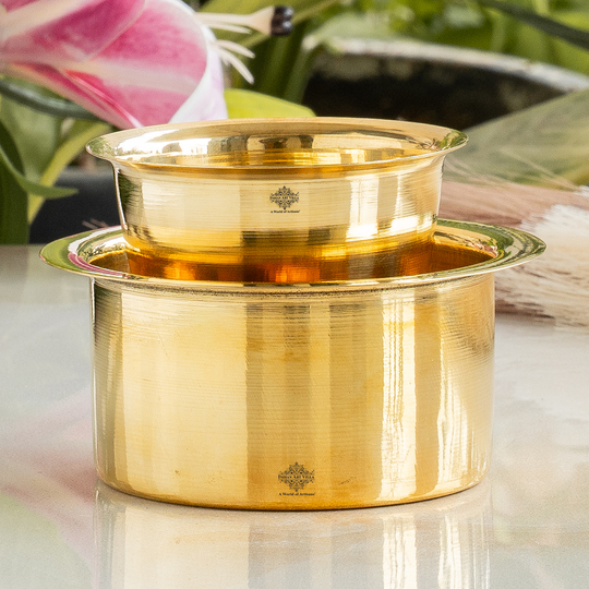 Pure Brass Dabra Set With 290 ML Capacity