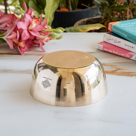 Handmade Pure Bronze Dinner Bowl with Plain Design, Dinnerware, Tableware For Home | Hotel | Restaurant