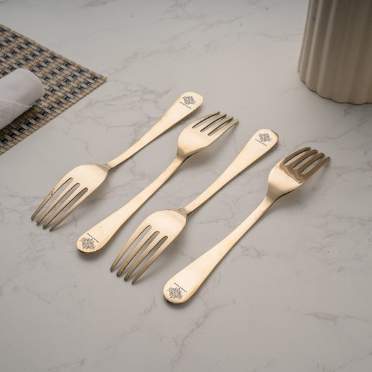 Brass Handmade Designer Fork, Flatware, Tableware, 7inches