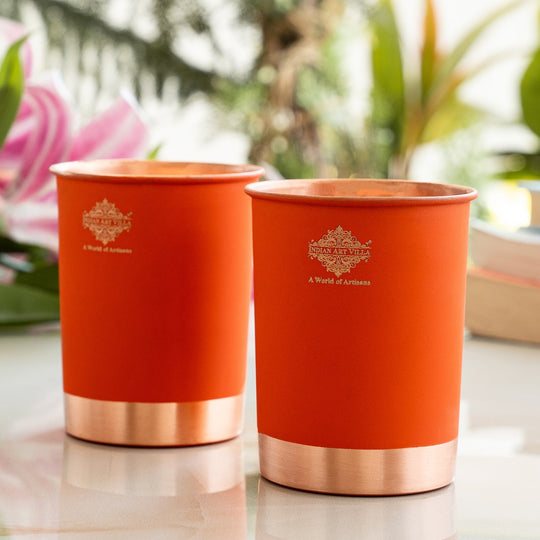 Premium Copper Glass in Ombre Silk Finish  - 275 ML