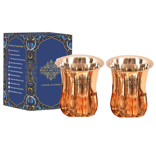 Handcrafted copper water glass for home use