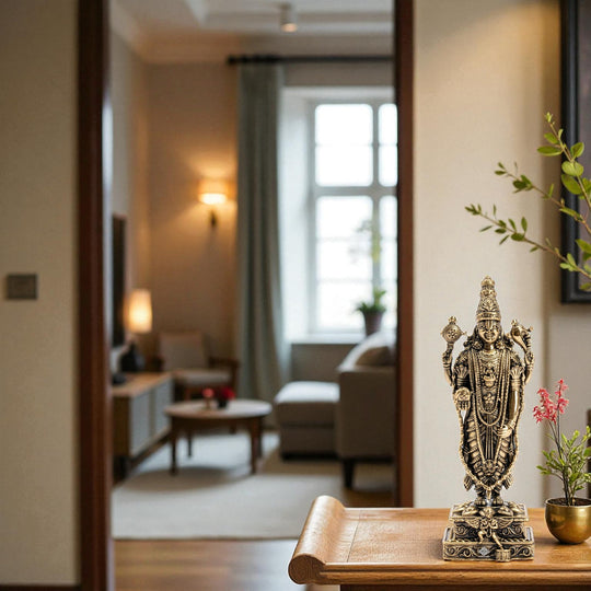 Brass Tirupati Balaji Murti Idol - Idol of Lord Venkateswara