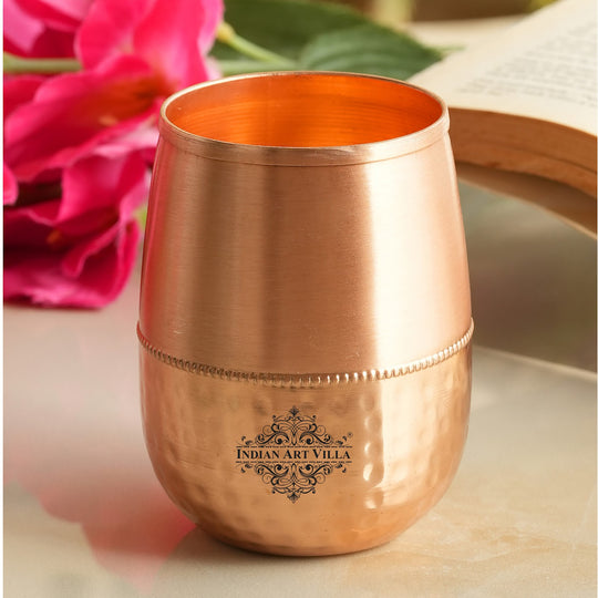Traditional copper water glass India made