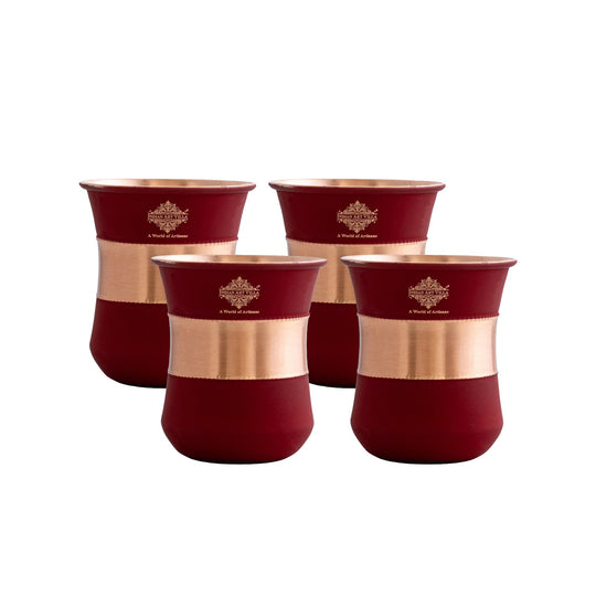 Hammered copper water glass premium artisan India