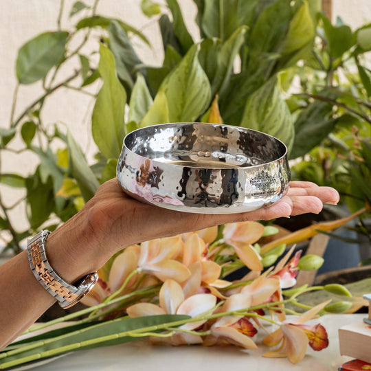 Steel Curved Halwa Plate|Serving Food Dishes|Home Hotel Restaurant|Diameter 12 cm