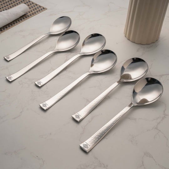 Stainless Steel Handmade Hammer Design Serving service Spoon