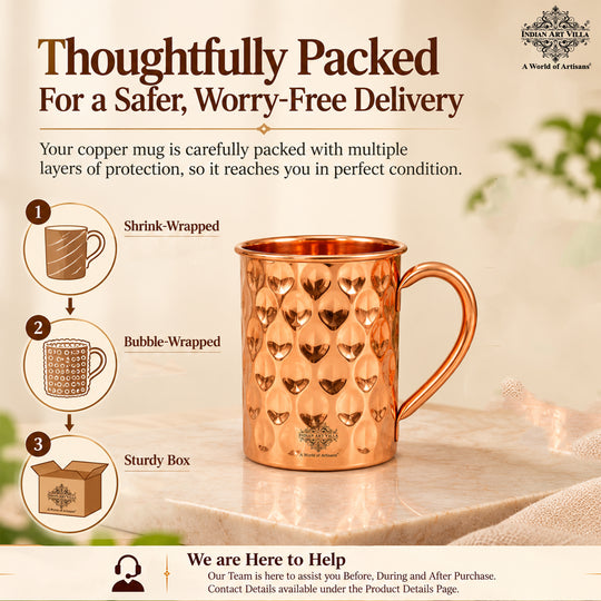 Copper drinkware featuring a striking oversized diamond pattern