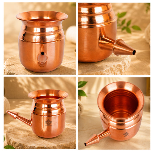 Pure copper neti pot Yoga use lifestyle — Indian Art Villa
