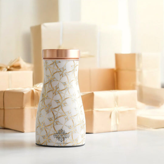 Pure Copper Gold Print Luxury Design Bedroom Bottle-950 ml