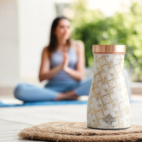 Pure Copper Gold Print Luxury Design Bedroom Bottle-950 ml