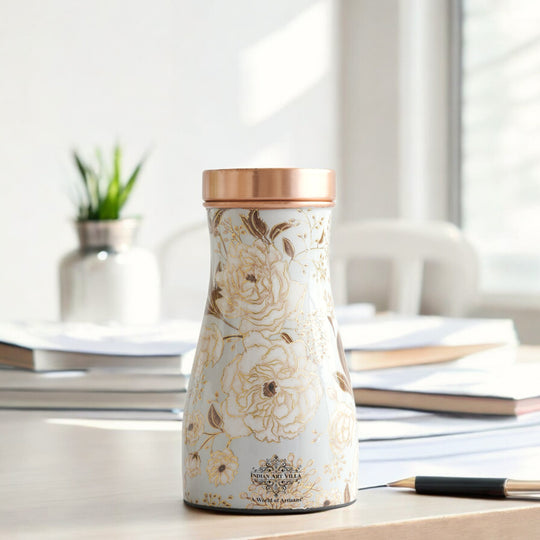 Pure Copper Gold Print Luxury Design Bedroom Bottle-950 ml