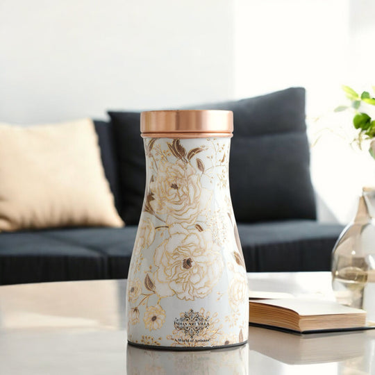 Pure Copper Gold Print Luxury Design Bedroom Bottle-950 ml