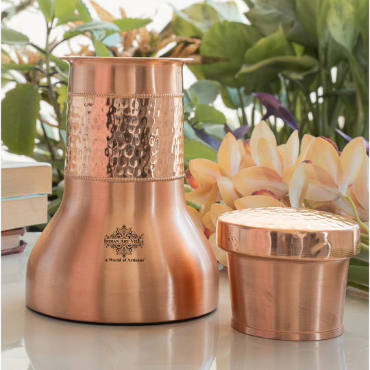 Pure Copper Smooth Hammered Design Lacquer Coated Bedroom Bottle