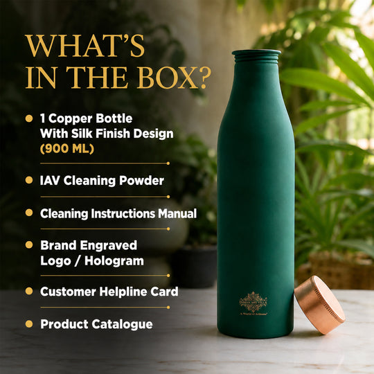Copper Bottle with Silk Finish 900 ML