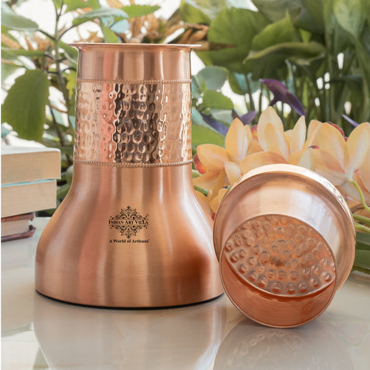 Pure Copper Smooth Hammered Design Lacquer Coated Bedroom Bottle
