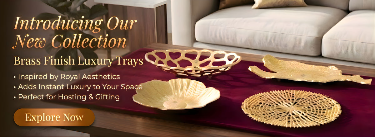 Brass Finish Luxury, Royal and Premium trays for home decor