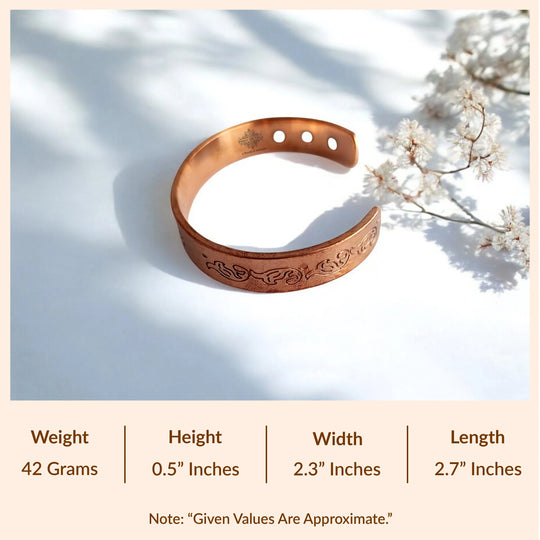 Pure Copper Heavy Jai Shree Ram Bangle with Inbuilt Magnet