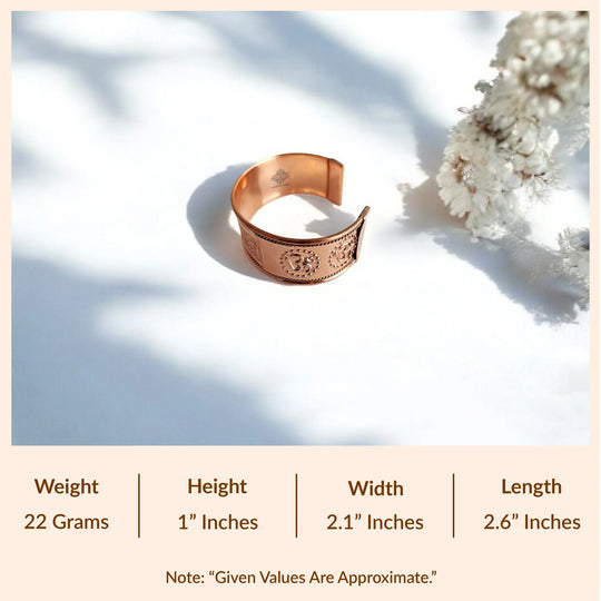 Pure Copper Jai Mata Di Bangle Handcrafted Spiritual Bracelet