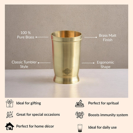 Pure Brass Matt Finish Glass