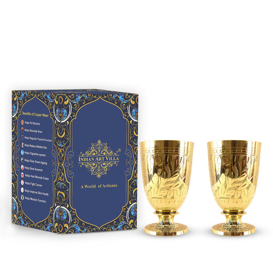 Pital glass with leaf embossed finish ideal for serving cold beverages at parties festive gatherings or yoga sessions