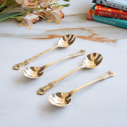 Brass Designer Ladle Spoon | Serving Dishes Tableware | Serving Spoon
