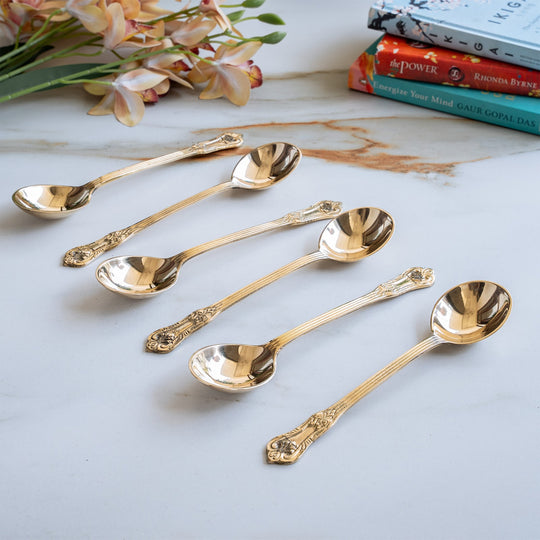 Brass Designer Ladle Spoon | Serving Dishes Tableware | Serving Spoon