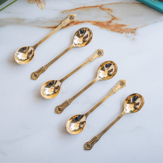Brass Designer Ladle Spoon | Serving Dishes Tableware | Serving Spoon