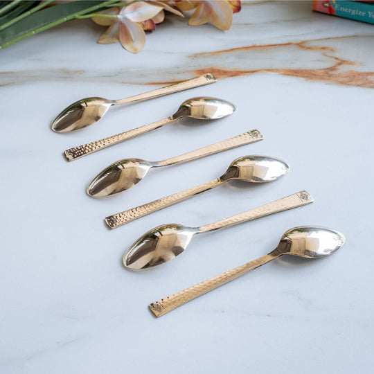 Brass Handmade Designer Spoon, Flatware, Tableware, 17.78 cm