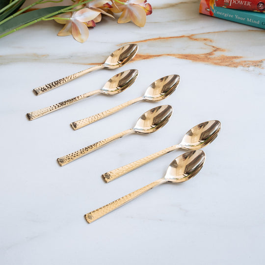 Brass Handmade Designer Spoon, Flatware, Tableware, 17.78 cm