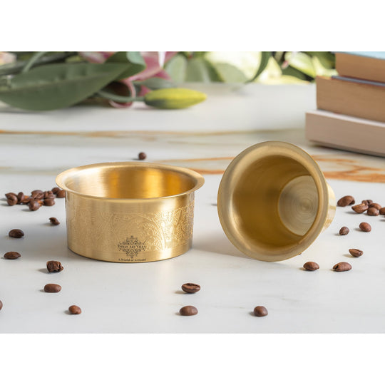 Pure Brass Dabra Set With 290 ML Capacity