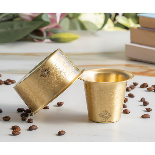 Pure Brass Dabra Set With 290 ML Capacity