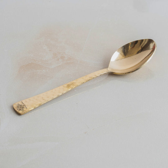 Pure Brass Hammered Design Spoon
