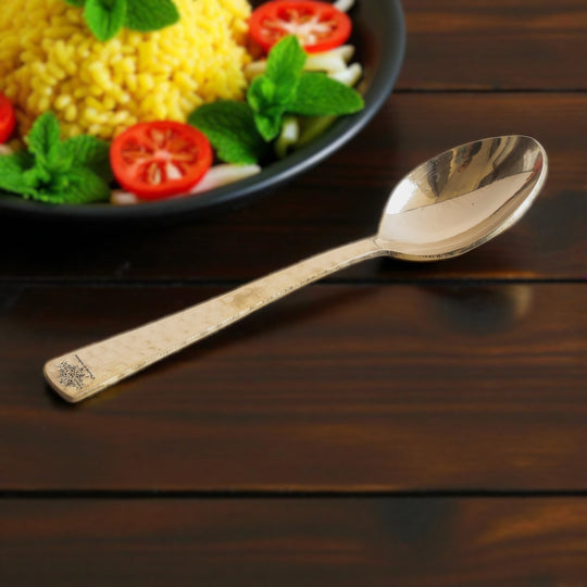 Pure Brass Hammered Design Spoon