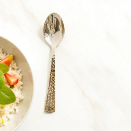 Pure Brass Hammered Design Spoon