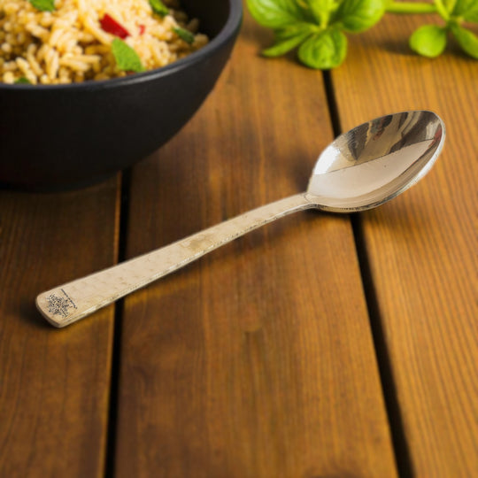 Pure Brass Hammered Design Spoon