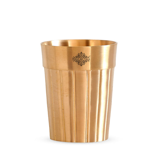 160ml pure brass glass with an eye-catching lined finish perfect for those who appreciate subtle elegance.