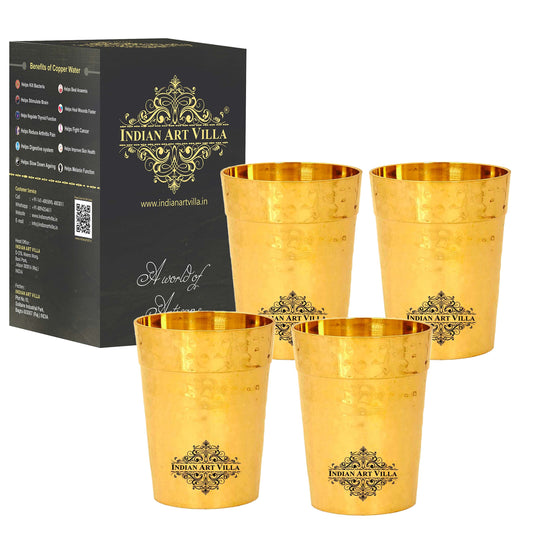 Pure brass tea glass with a subtle plain finish designed for a timeless and elegant tea drinking experience.